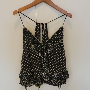 Free People Black and White Polka Dot Camisole